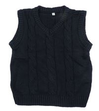 Tmavomodrá pletená vesta C&A