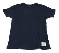 Tmavomodré tričko s vreckom Lupilu