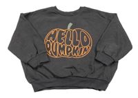 Tmavosivá oversize mikina s tekvicou Nutmeg