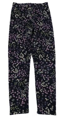 Černé květované zateplené legíny S. Oliver