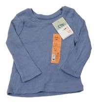 Nové - Modrošedé žebrované triko Primark