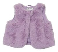 Lila kožušinová podšitá vesta H&M
