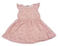 Ružové bavlnené šaty so srdiečkami Primark