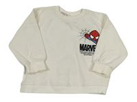 Biela oversize mikina so Spider-manem Zara