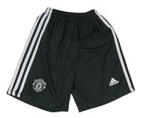 Antracitové fotbalové kraťasy Manchester United s logem Adidas