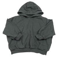 Tmavosivá oversized mikina s vreckom a kapucňou George