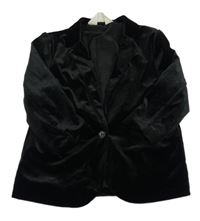 Čierne zamatové slávnostné sako H&M