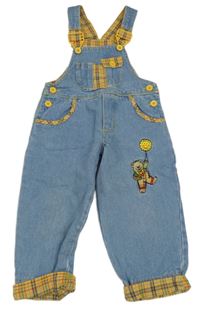 Modré na traké rifle s medvedíkom Topolino