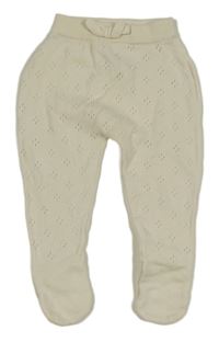 Smetanové pletené polodupky s dirkovaným vzorom George