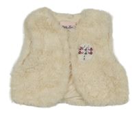 Smotanová kožušinová vesta Little Lass