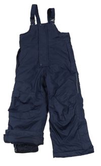 Tmavomodré šusťákové laclové oteplovačky Impidimpi