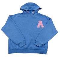 Modrá mikina s písmenkom a kapucňou George