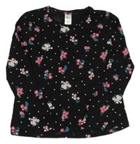 Čierne kvetované tričko C&A
