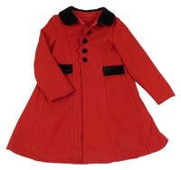 Červeno-černý flaušový podšitý kabát Dunnes