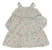 Biele ľahké vrstvené šaty s obrázkami Tissaia