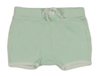 Světlemátové bavlnené kraťasy