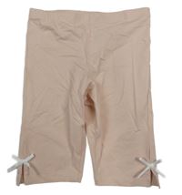 Světlerůžové legínové kraťasy s mašličkami H&M