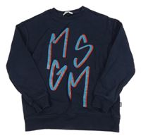 Tmavomodrá mikina s nápisom MSGM