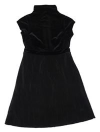 Čierne sametovo/plisované šaty Tumble´n dry