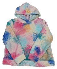 Farebná vzorovaná plyšová mikina s kapucňou H&M
