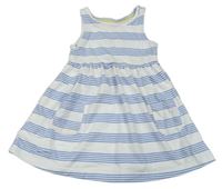 Bielo-modré pruhované šaty Nutmeg