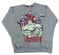 Sivá melírovaná mikina s Avengers MARVEL