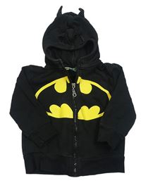 Čierna prepínaci mikina s Batmanem a kapucňou zn. Rebel