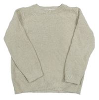 Svetlobéžový melírovaný rebrovaný sveter PRIMARK