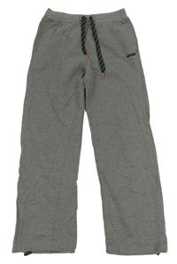 Tmavošedé melírované tepláky s logem Wolf