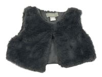 Tmavošedé kožešinové podšité bolérko PRIMARK