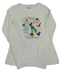 Biele tričko so zvieratkami alive