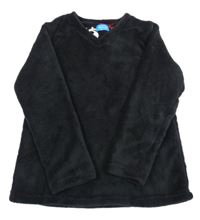 Černá plyšová pyžamová mikina PRIMARK