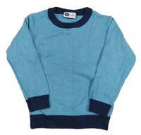 Modro-tmavomodrý pletený sveter Lily & Dan