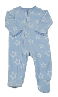 Svetlomodrý fleecový overal s hviezdičkami F&F