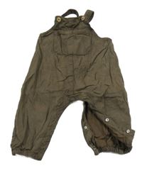 Tmavohnědé laclové podšité kalhoty ZARA