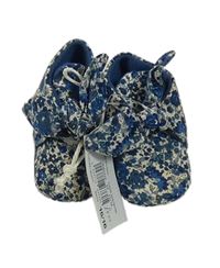 Nové - smetanovo-modré kytičkované capáčky s mašlí Absorba vel. 15-16