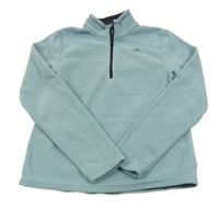 Světlešedomodrá fleecová funkční mikina s logem Quechua