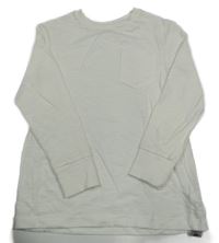 Bílé melírované mikinotriko s vreckom Next