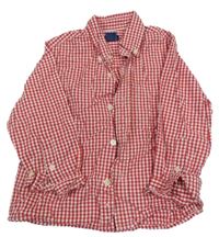 Červeno-biela kockovaná košeľa ZA-BOY