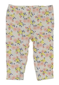 Biele legíny s kvietkami carter's