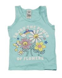 Belasý top s kvietkami a nápismi INFINITY KIDS