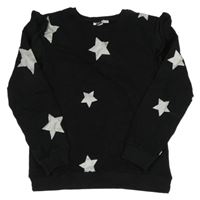 Černá mikina s hvězdičkami a volánky bpc