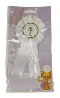 Nové - bílá saténová slavnostní pamětní medaile - křtiny