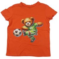 Červené tričko s medvedíkom sinsay