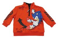 Červená mikina se Sonicem PRIMARK