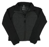 Černošedo-černá šusťákovo/tepláková bunda H&M