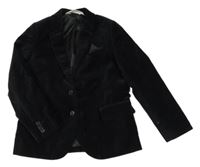 Černé sametovo/manšestrové sako H&M