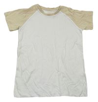 SVětlehnědo-biele tričko Matalan