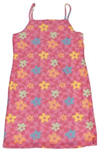 Ružové vzorované kvetované šaty Primark