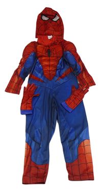 Kostým - 2set - Červeno-modrý overal + maska - Spiderman Disney
